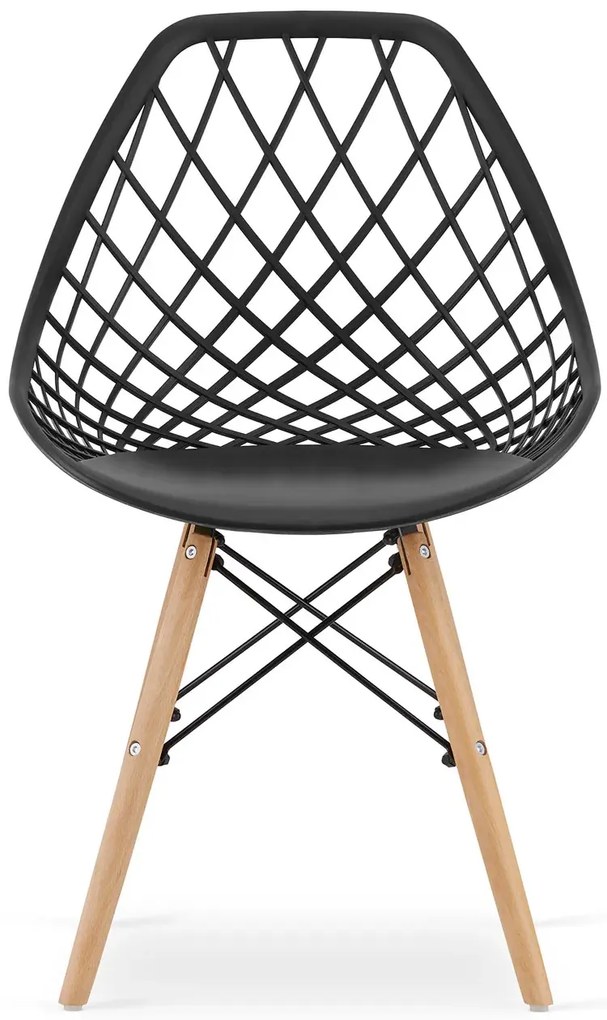 Zestaw czarnych ergonomicznych krzeseł 4 szt. - Omas 3S