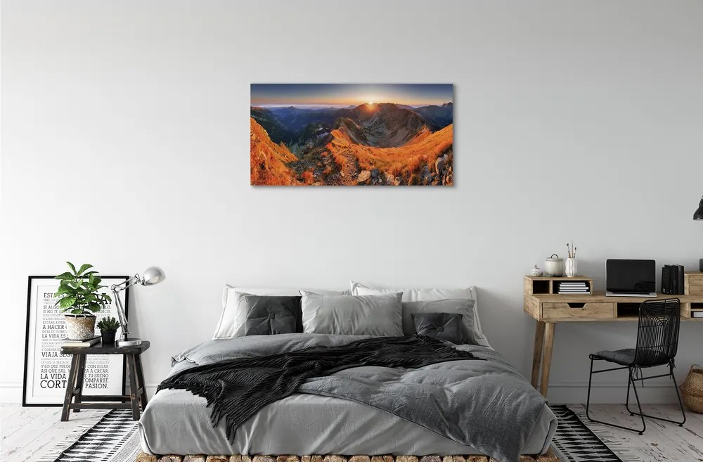 Zdjęcie na płótnie Góry o Zachodzie Słońca