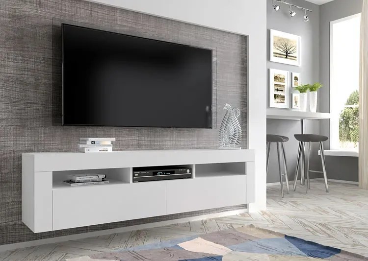 Biała szafka pod TV wisząca lub stojąca W7-R80