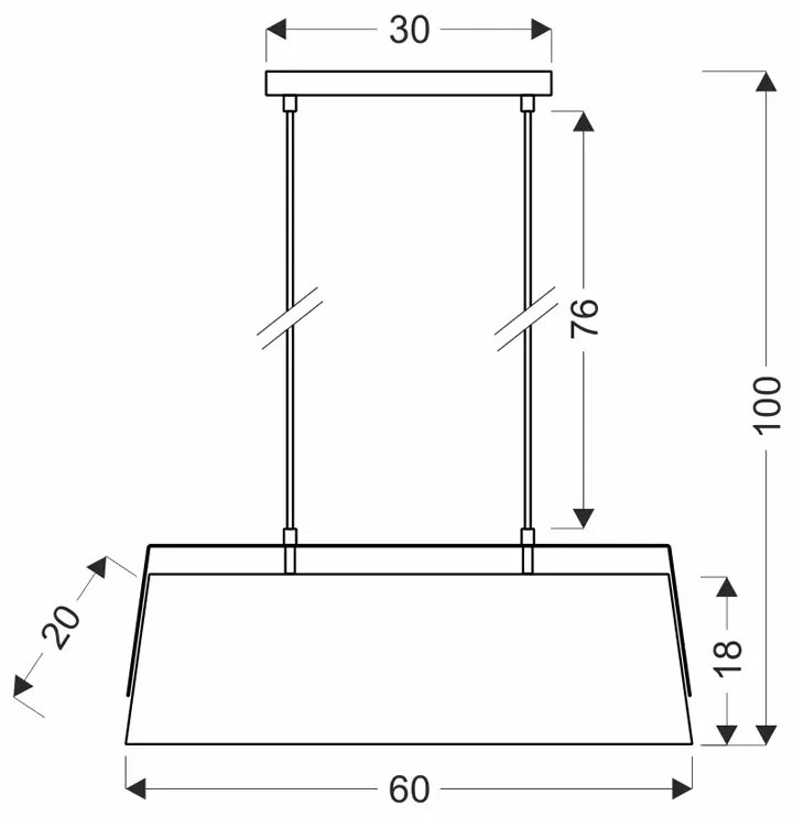 Nowoczesna podwójna lampa wisząca - M069 Trevos