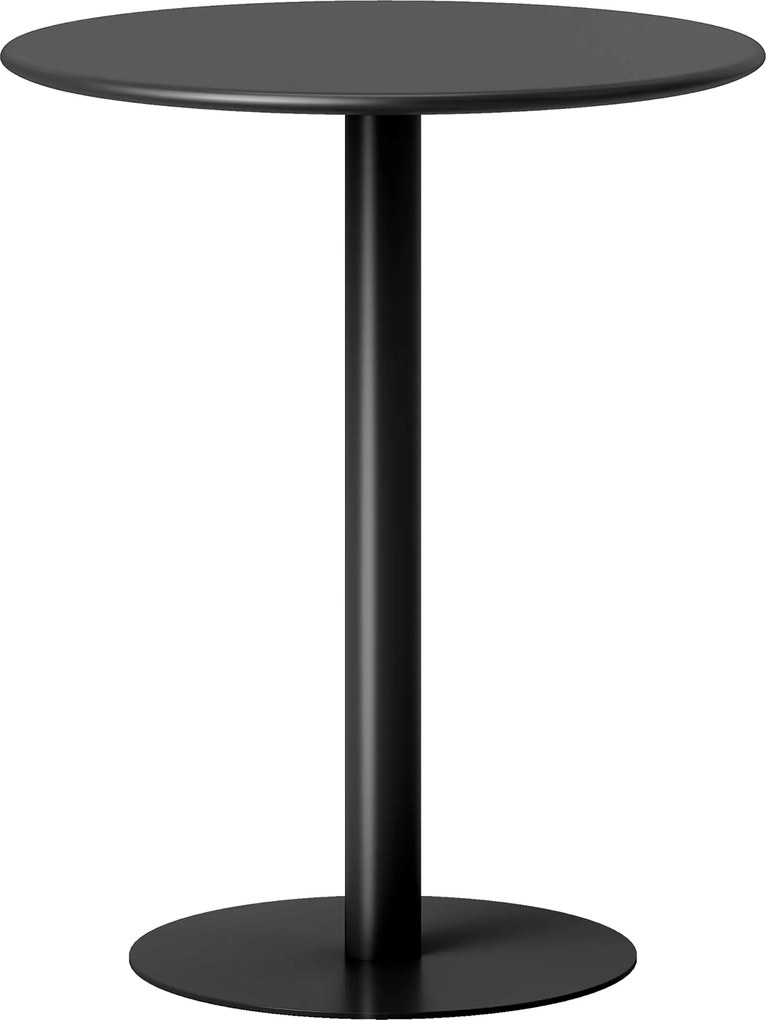 HOMCOM Okrągły stół dla 2 osób, stal, do użytku wewnątrz i na zewnątrz, czarny