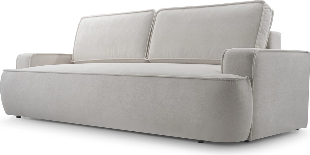 Masseno Sofa SOLO z funkcją spania i pojemnikiem na pościel, Rozkładana sofa - Szary, GERRA 65