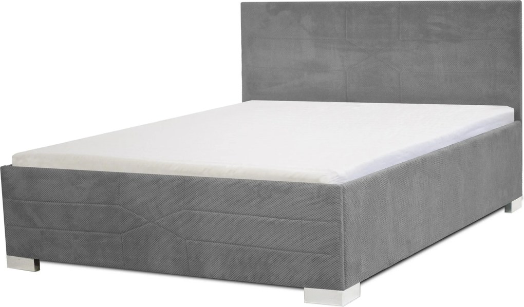 Łóżko KATI 140x200 cm Czerwony Z materacem