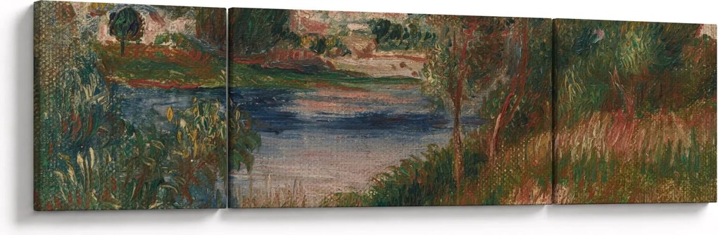 Obraz - Auguste Renoir, Landscape at Vetheuil, reprodukcje (170x50 cm)