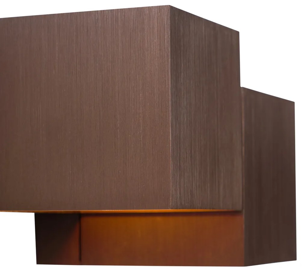 Nowoczesny kinkiet ścienny ciemny brąz 2-źródła światła - Transfer Double