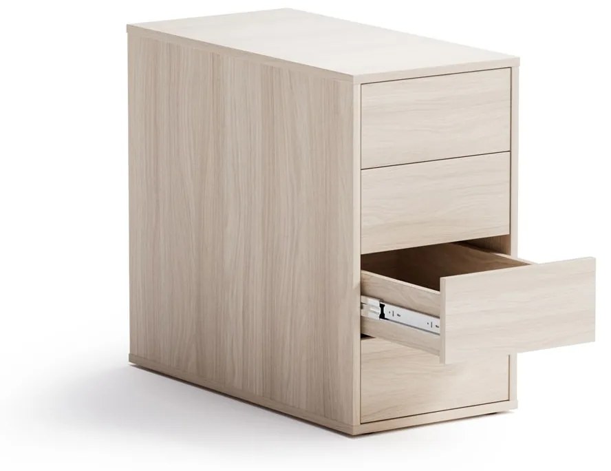 Kontener biurowy BLOCK Wood, 4 szuflady