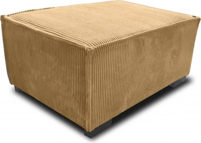 Fotel z podnóżkiem SMART SET, musztardowy