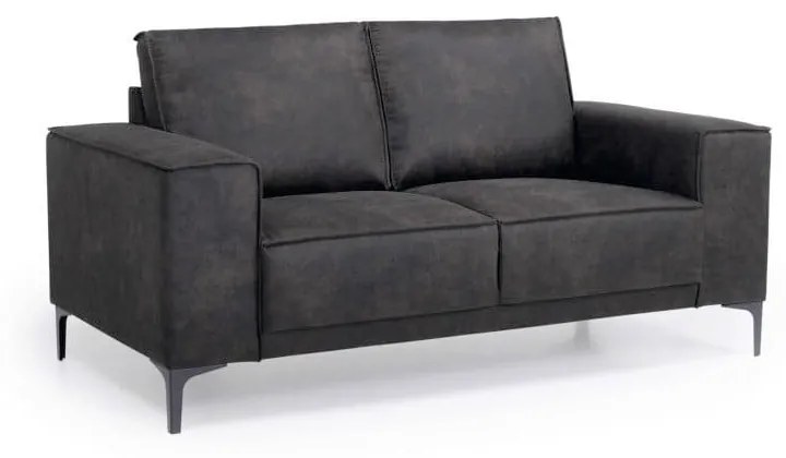 Antracytowa sofa z imitacji skóry 164 cm Copenhagen – Scandic