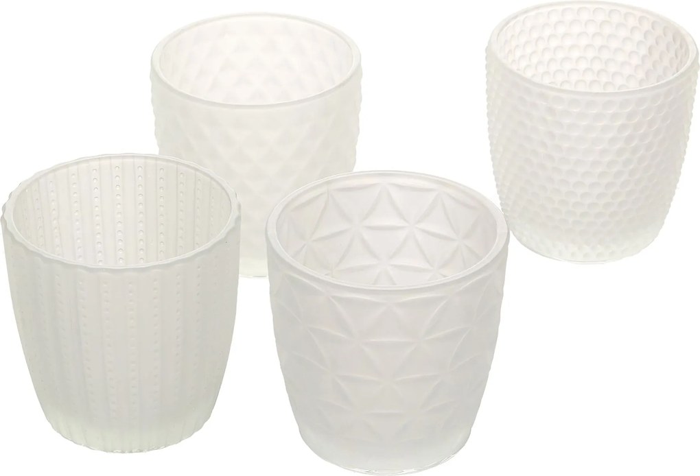 Świeczniki Altare 4szt. milk glass