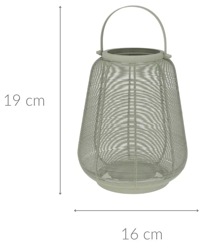 Lampion metalowy z uchwytem, 16 x 19 cm