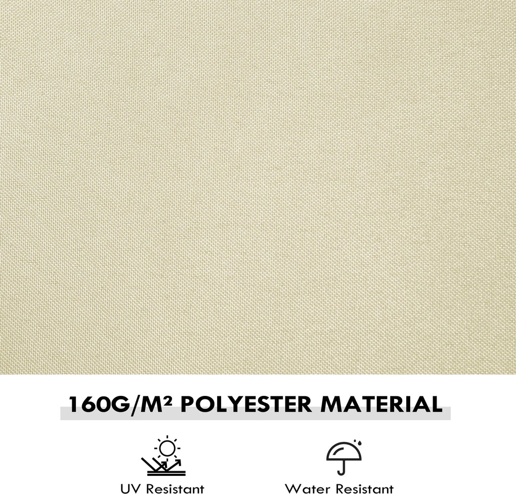 Outsunny Panele boczne do pawilonu, 4 elementy do ogrodowego namiotu, z zamkiem błyskawicznym, 3 x 4 m, kremowe | Aosom PL