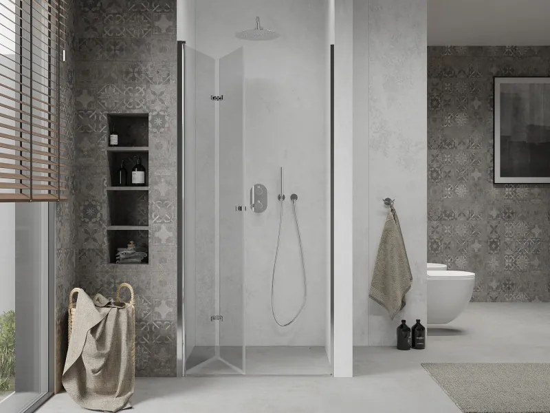 Mexen Lima drzwi prysznicowe składane 75 cm, transparent, chrom - 856-075-000-01-00
