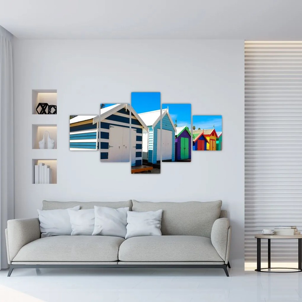 Obraz - Brighton Beach, Melbourne, Australia (125x70 cm)