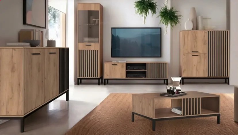Komoda z ryflowanym frontem Lamino KM-1 Halmar