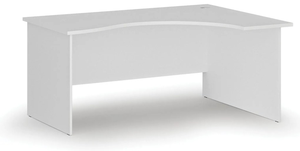 Ergonomiczne biurko PRIMO WHITE, 160x120 cm, prawe, białe