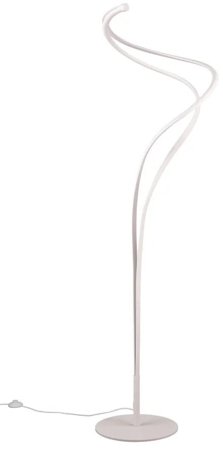 Biała lampa stojąca LED z metalowym kloszem (wys. 160 cm) Nala – Trio Select