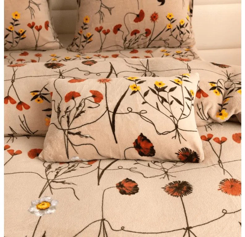 PrzytulneMieszkanie.pl PrzytulneMieszkanie.pl Pościel z mikropluszu HERBÁŘ beżowe Rozmiar pościeli: 2 szt 70 x 90 cm | 200 x 220 cm