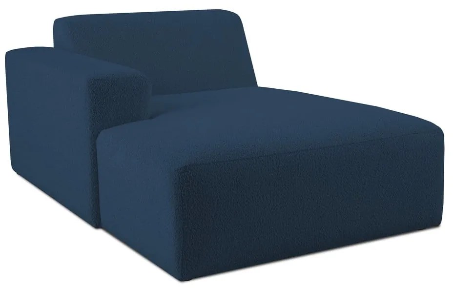 Ciemnoniebieski moduł sofy z materiału bouclé (lewostronny) Roxy – Scandic
