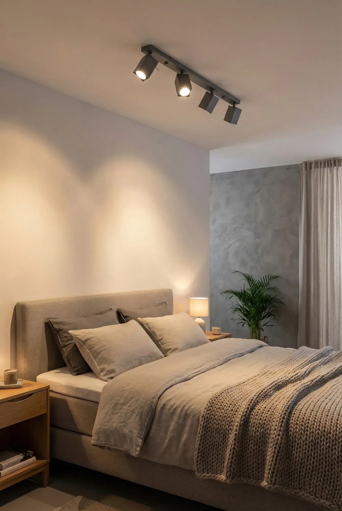 Szary plafon z 4 reflektorami - EX514 D1-Z55