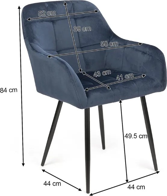 Ciemnoróżowe krzesło jadalniane LOREN VELVET z czarnymi nogami
