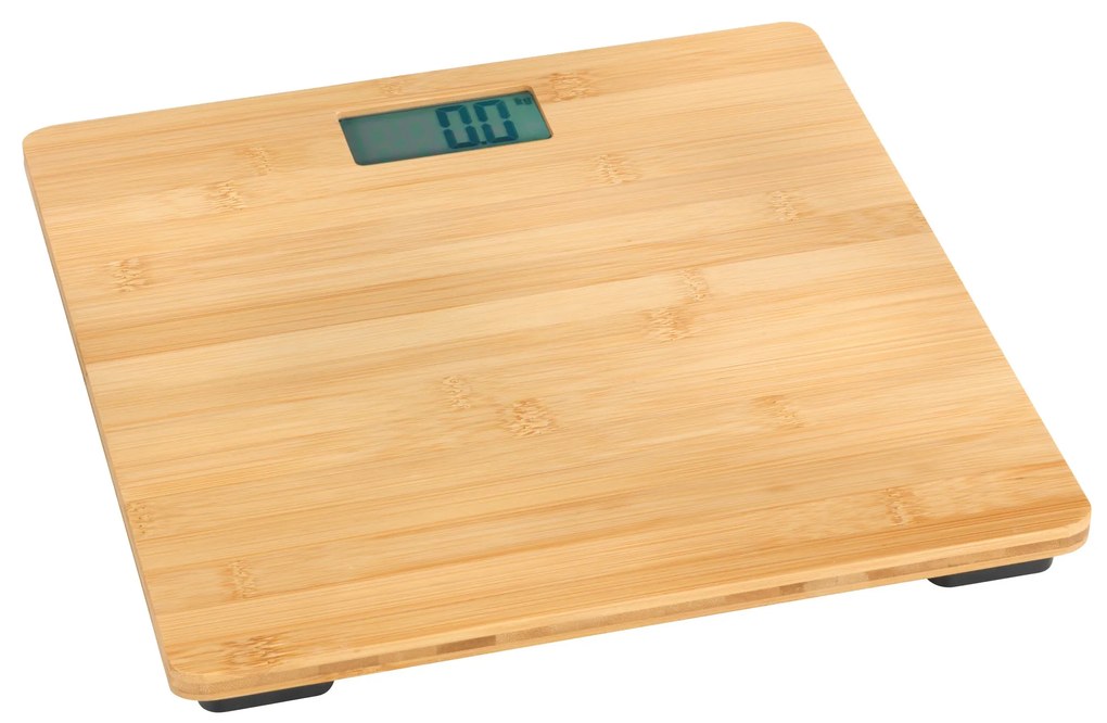 Waga łazienkowa BAMBUSA, elektroniczna, bambusowa, 30 x 30 cm, WENKO