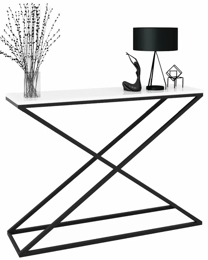 Industrialna konsola czarny + biały połysk D5-T97