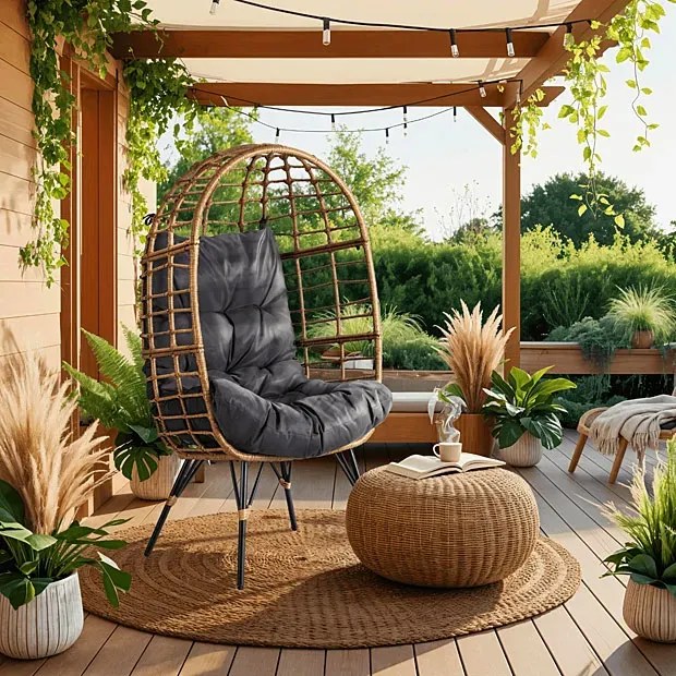 Nowoczesny rattanowy fotel ogrodowy Z2-T46