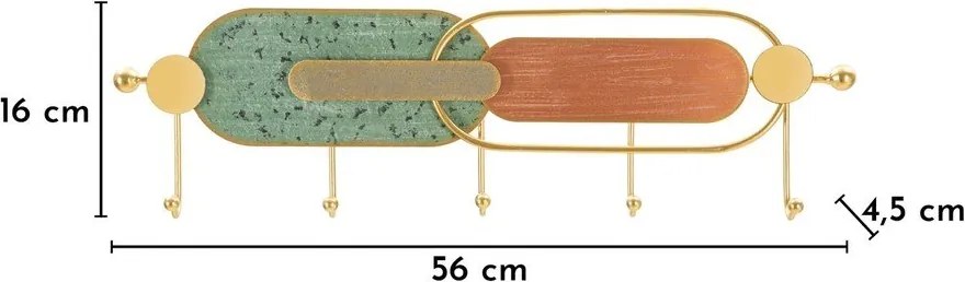 Metalowy wieszak ścienny 56 cm Apollo – Mauro Ferretti