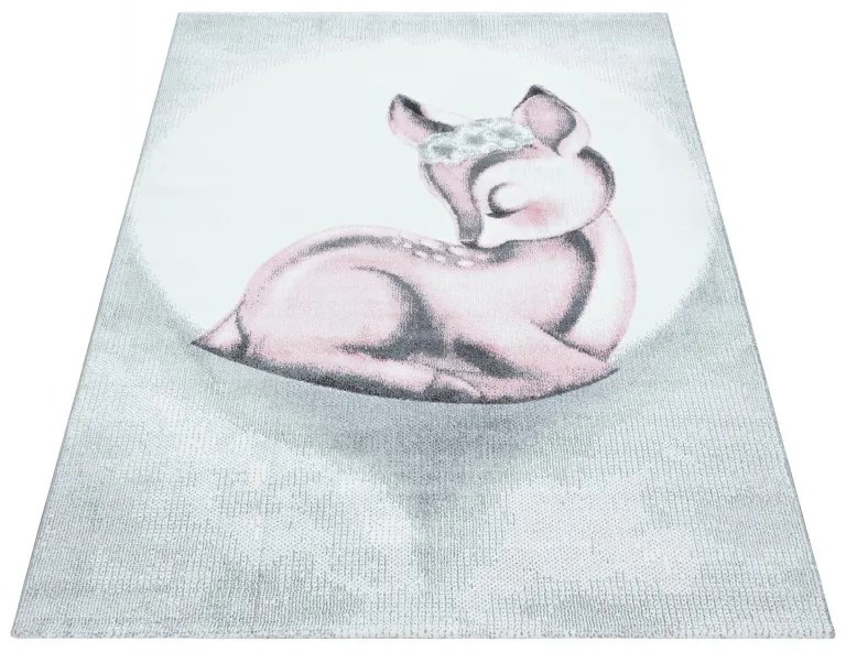 Dywan dziecięcy Bambi  różowo-kremowy 200 cm x 290 cm