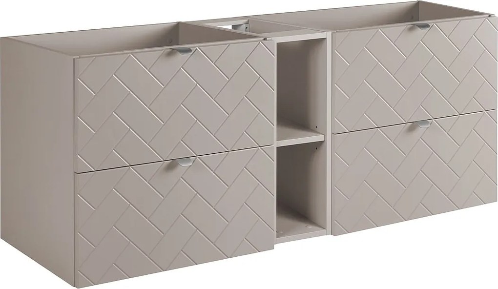 Meble łazienkowe, Kaszmir, 140 x 57 x 46 cm, uchwyty srebrne