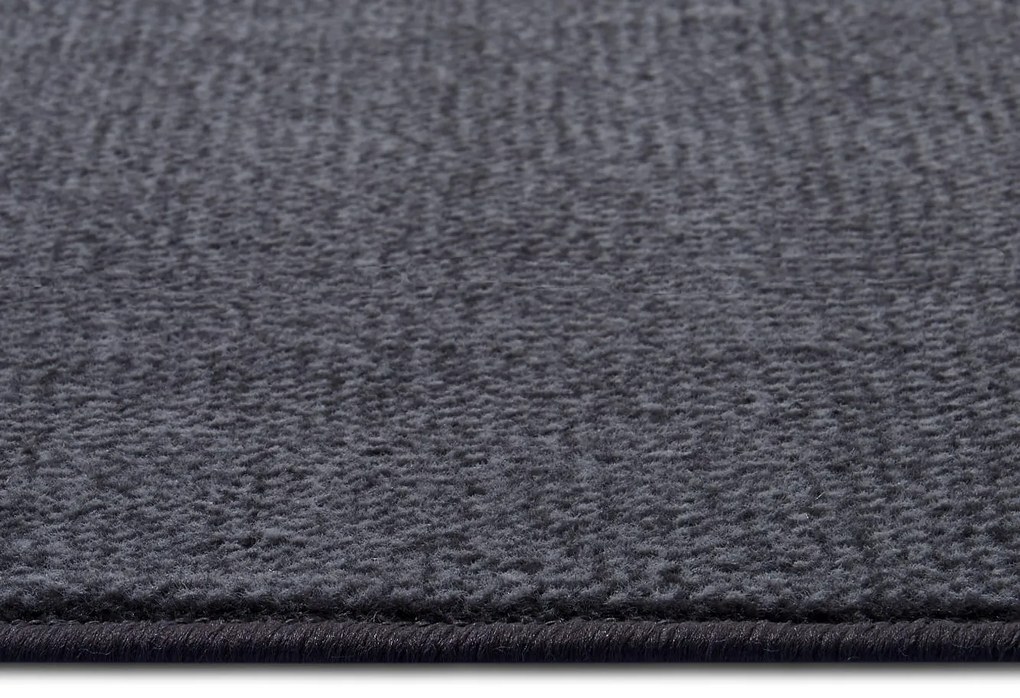 Dywan nowoczesny Basic czarno-szary chodnik 80 cm x 250 cm