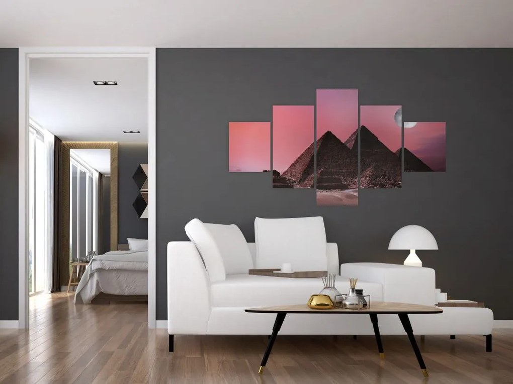 Obraz - Piramidy w Gizie, Egipt (125x70 cm)