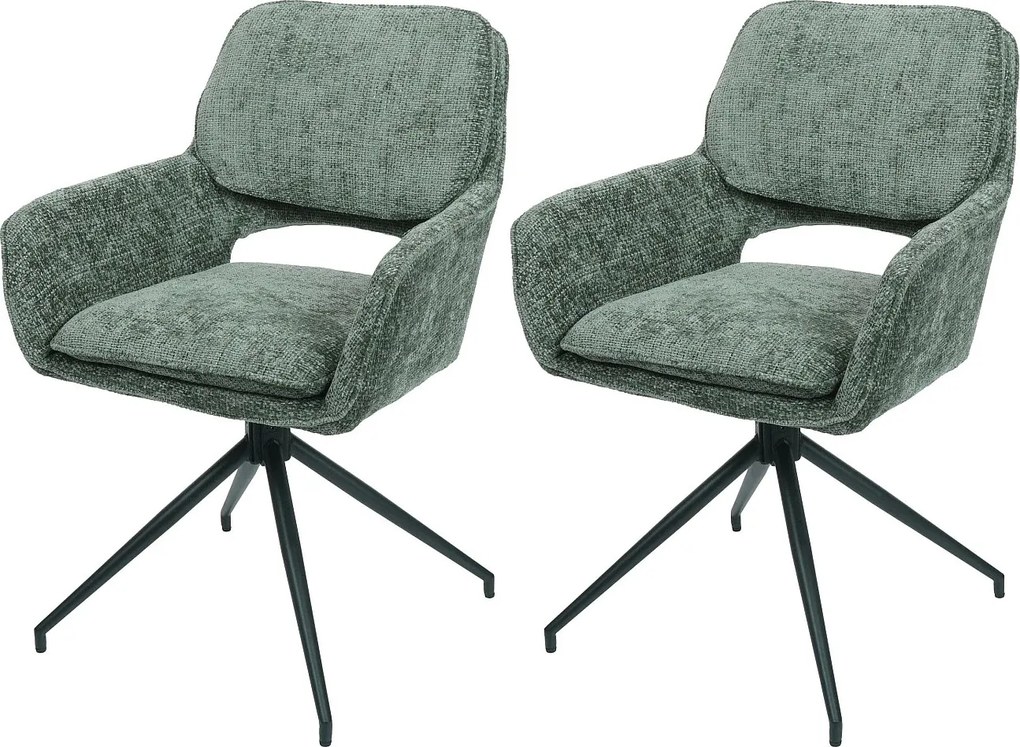 Krzesło do jadalni MCW-N74 (zestaw 2 sztuk),  zielony