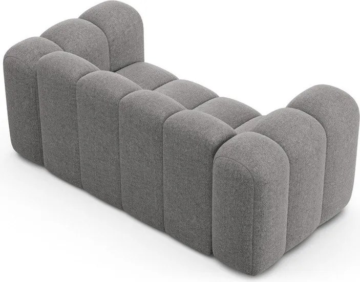 Szara sofa z tkaniny szenilowej 170 cm Lupine – Micadoni