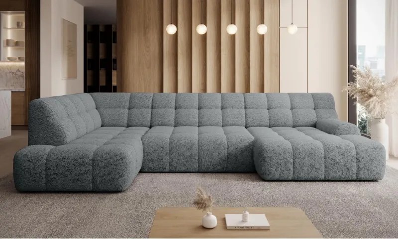 Narożnik COCOON XL w układzie U z elektryczną regulacją siedziska Lewostronny w tkaninie JAGUAR 19