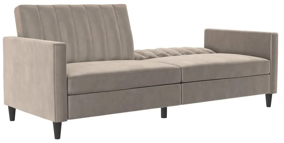 Jasnoszara aksamitna sofa 207 cm Celine – Støraa