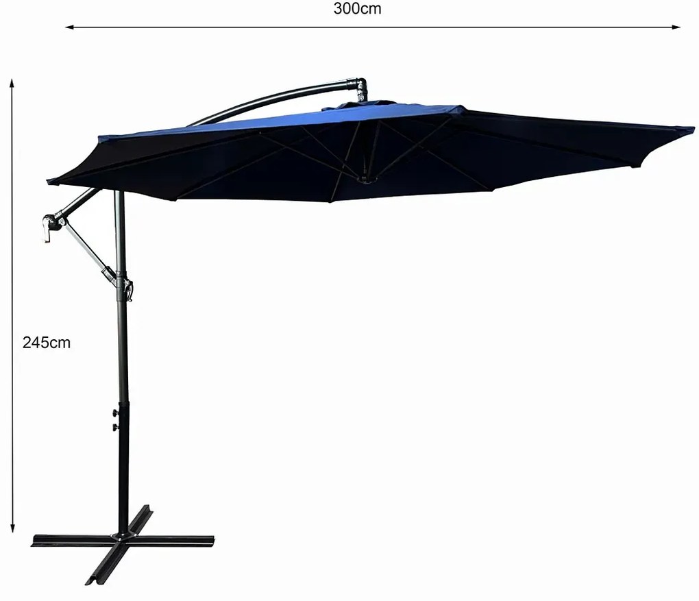Granatowy parasol ogrodowy S2-D62