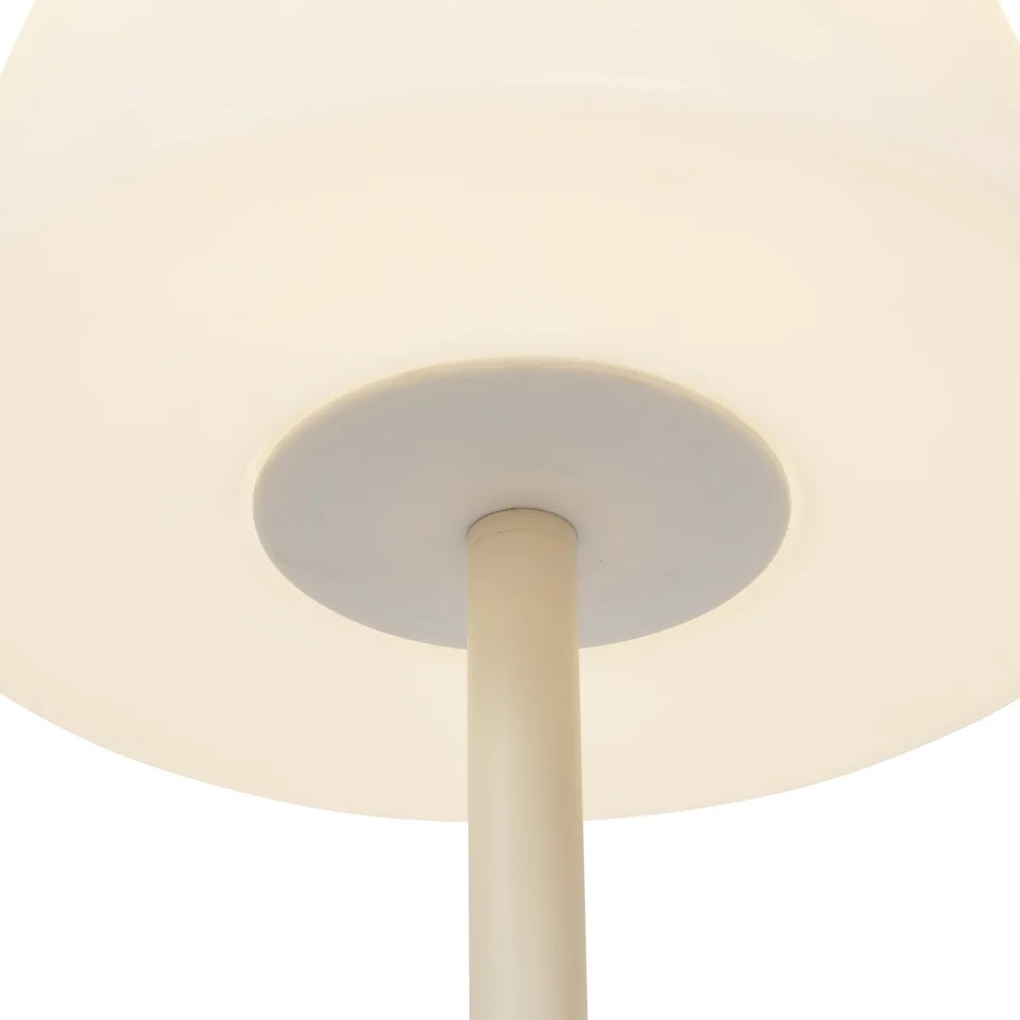 Zewnetrzna Zewnętrzna lampa podłogowa beżowa z białym kloszem IP65 - Virginia Nowoczesny Oswietlenie zewnetrzne