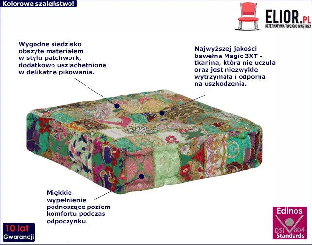 Kwadratowa pufa do siedzenia - Reo 2X