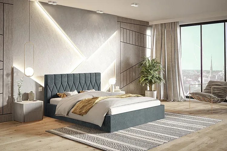 Tapicerowane łóżko 140x200 L3-B85