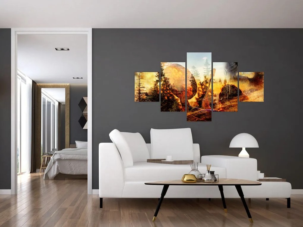 Obraz - Motyw szamana (125x70 cm)