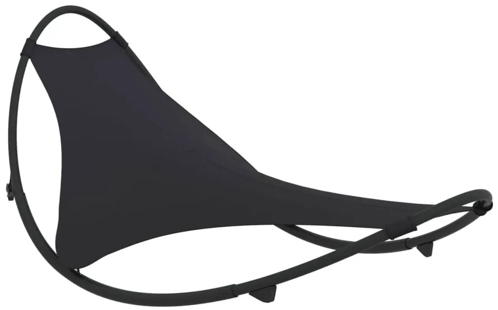 Czarny leżak ogrodowy na biegunach F3-T74