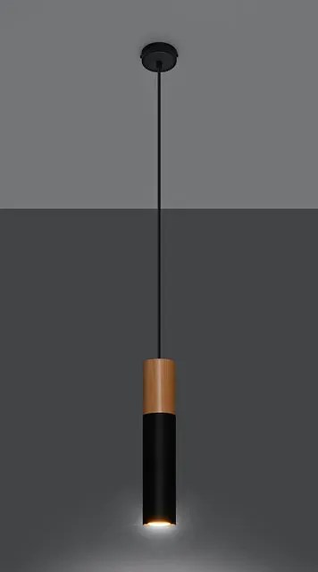 Czarna pojedyncza lampa wisząca A1-H86