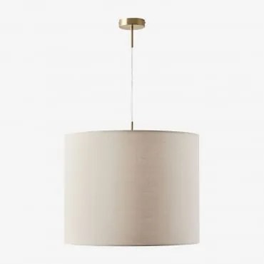 Lampa Sufitowa Wisząca Z Tkaniny Arlina Biały Łamany Ø50 Cm - ↑40 Cm Arlina & Złoty - Przezroczysty - Sklum