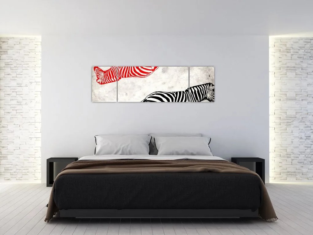 Obraz - Zebry (170x50 cm)