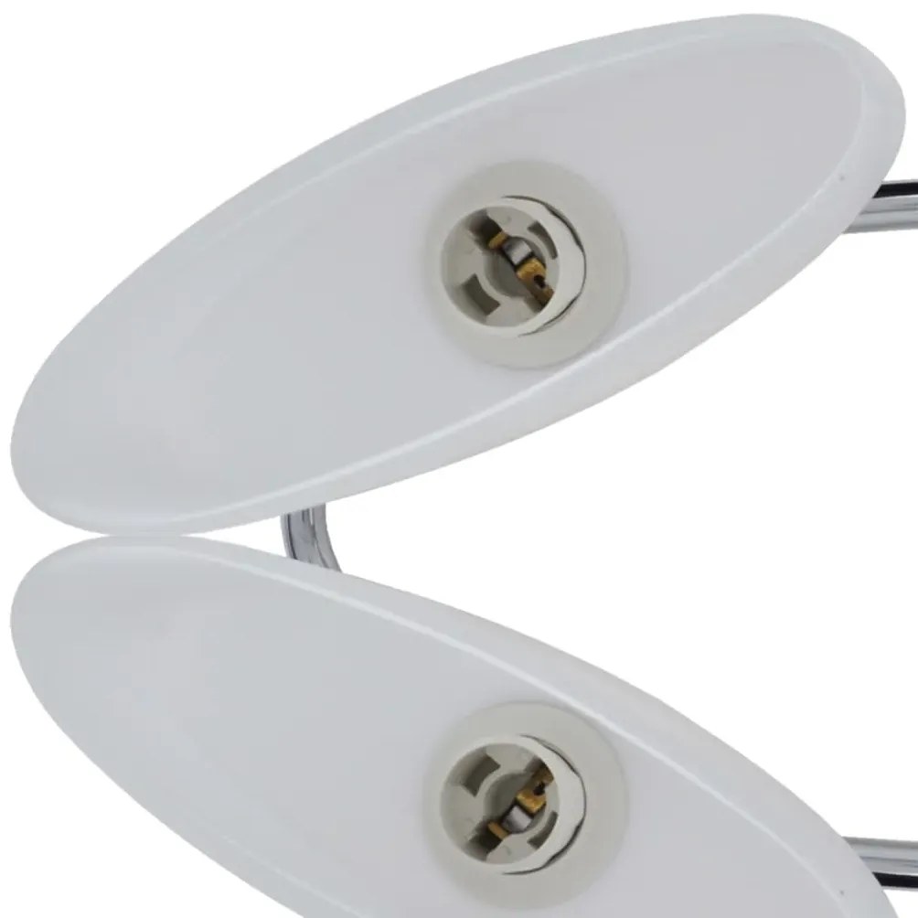 Srebrna lampa sufitowa szklana 4 sztuki - 5X EX134 H6-M28