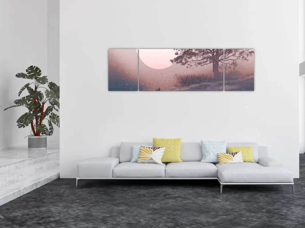 Obraz - Zakochana para (170x50 cm)