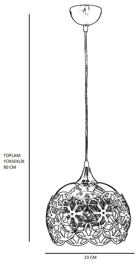 Lampa wisząca w kolorze brązu ø 26 cm Nevra – Opviq lights