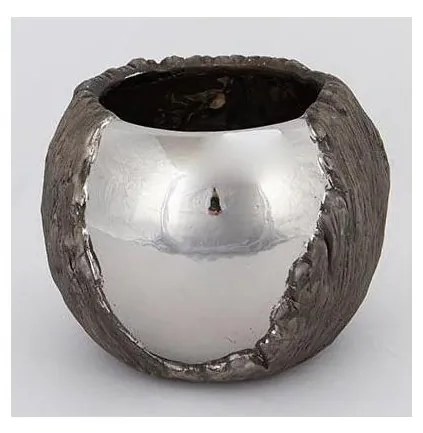 Doniczka śr. 18,5 cm srebrny/brązowy