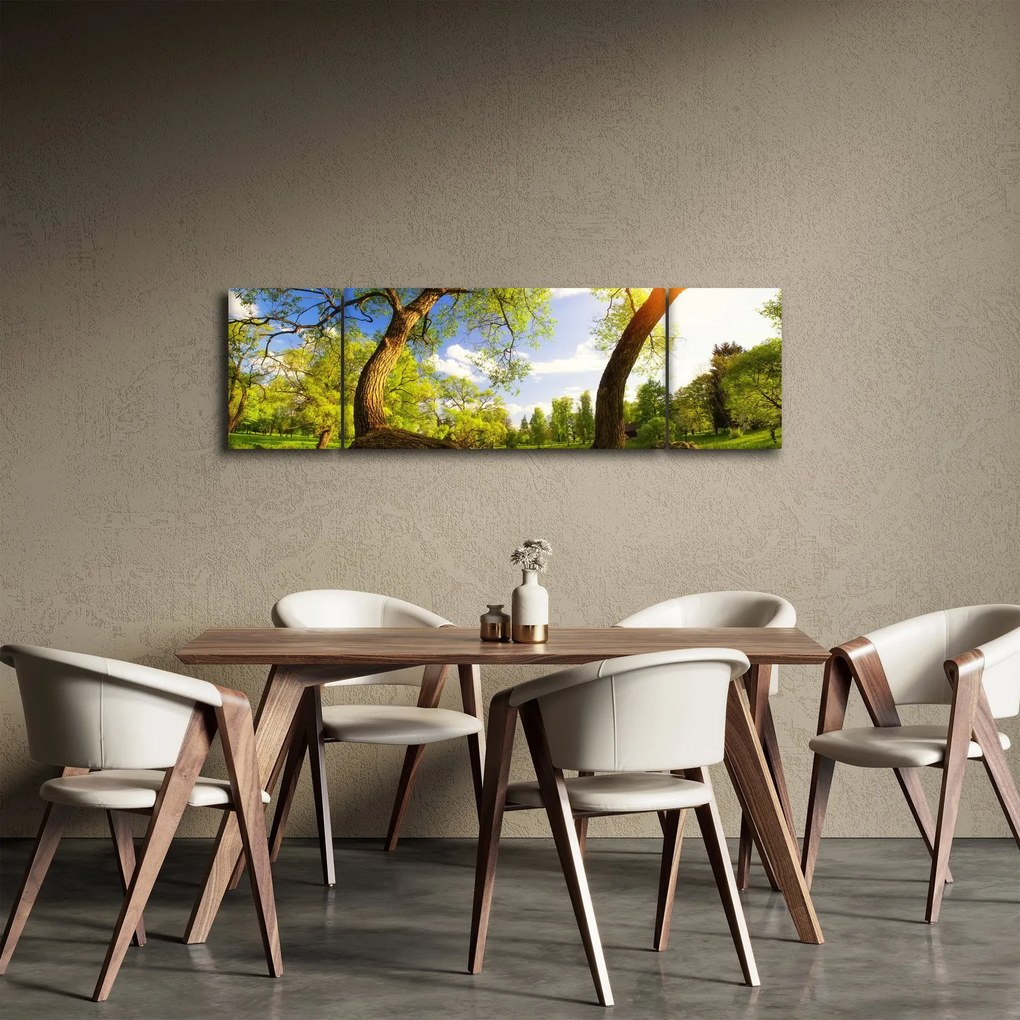 Obraz wiosennej łąki (170x50 cm)